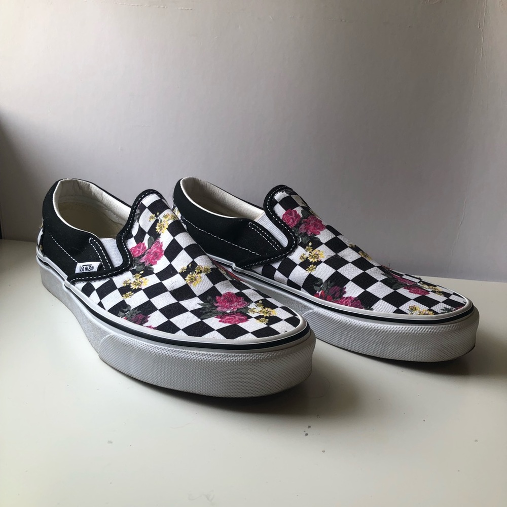 Floral Vans Slip-Ons
